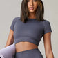 Women Yoga Top Seamless Sport T Shirts Fitness Clothes Short Sleeve Yoga Shirt Gym Top Running Active Wear Sport Top