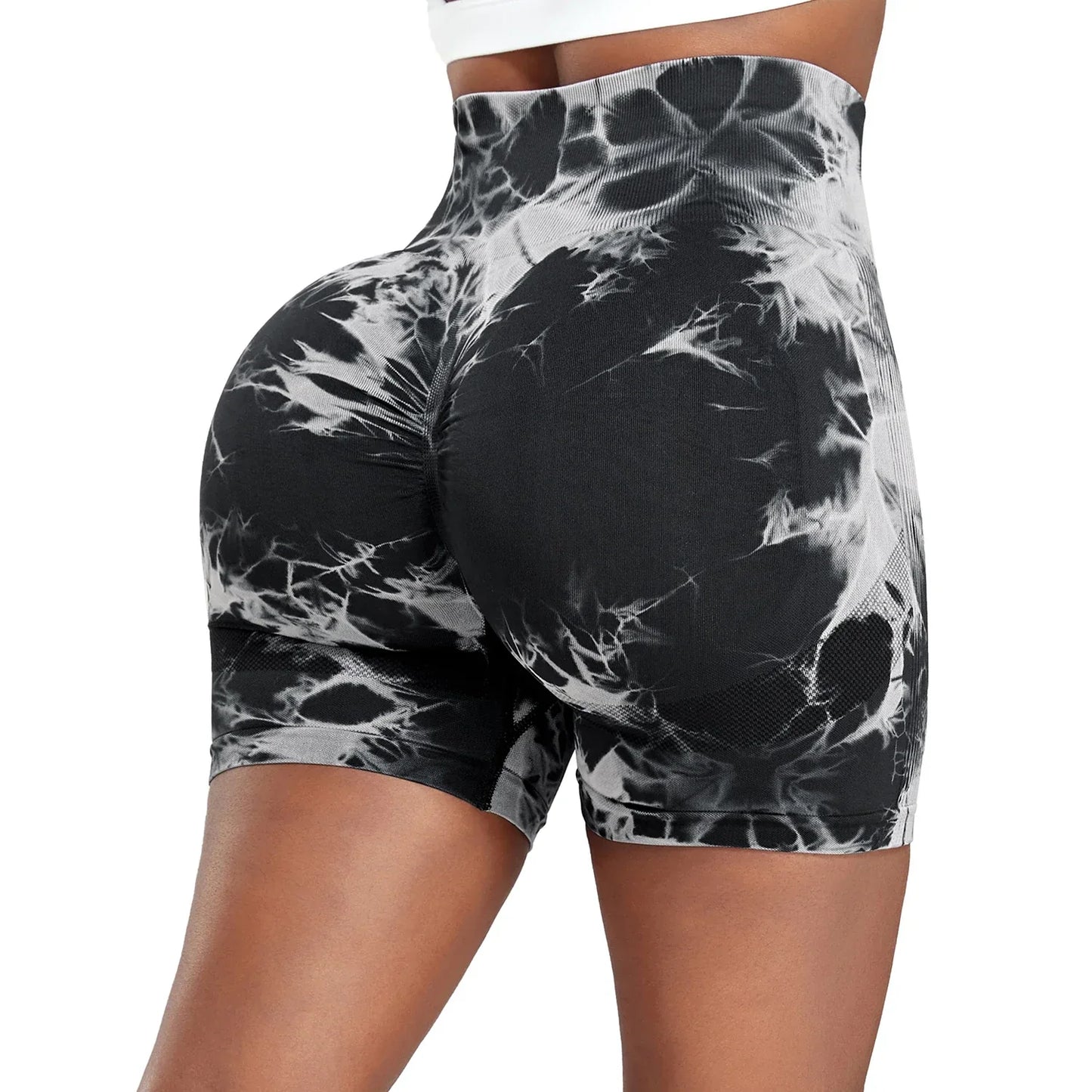 Tie-dyed Seamless Yoga Shorts