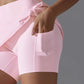 Yoga Skirt Badminton Tennis Skirt High Waist Breathable Sweat Skirt Quick Dry Elasticity Double Layer Yoga Skirt Inside Legging