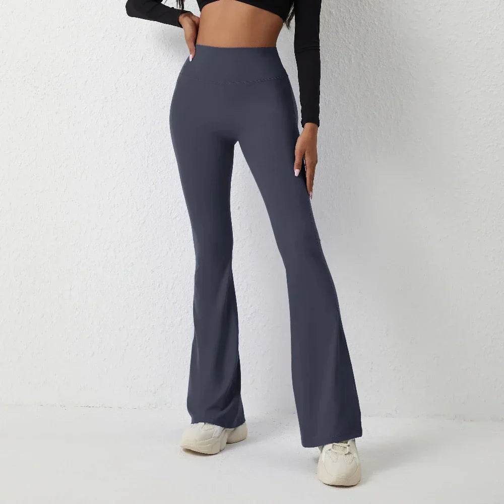Butt Lifting Flare Scrunch Butt Leggings for Women Tummy Control Wide Leg Flared Yoga Pants