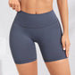 1 Piece High Waist Yoga Sports Shorts Outdoor Gym Running Workout Bottoms Breathable High Stretch Cycling Pants