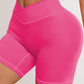 Women V Cross Waist Yoga Shorts 3.5 Workout Shorts Running Fitness Sports Shorts
