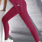 New High Waist Women's Leggings Stretch Yoga Pants Tights With Pockets Push Up Fitness Running Sportswear Solid Color Pants