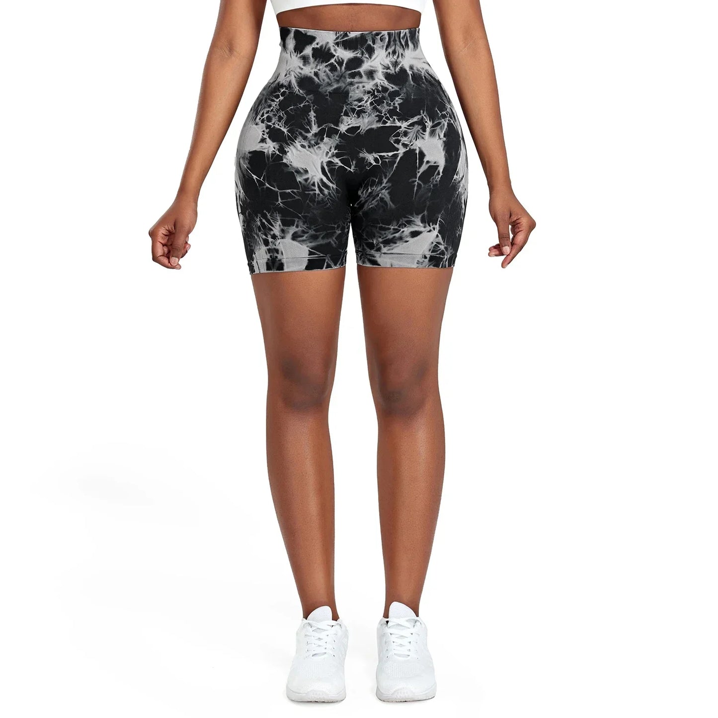 Tie-dyed Seamless Yoga Shorts