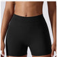 Women's Sexy Stretch Yoga Shorts With Hip Lifting And Abdominal Tightening Tight Fitness Wearing Running Pants Externally