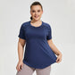 Oversized Long Hip Covering Women Yoga T-shirt Mesh Back Breathable Short Sleeve Running Fitness Top Running Shirts Sportswear