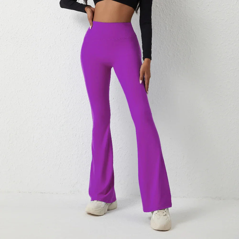 Butt Lifting Flare Scrunch Butt Leggings for Women Tummy Control Wide Leg Flared Yoga Pants