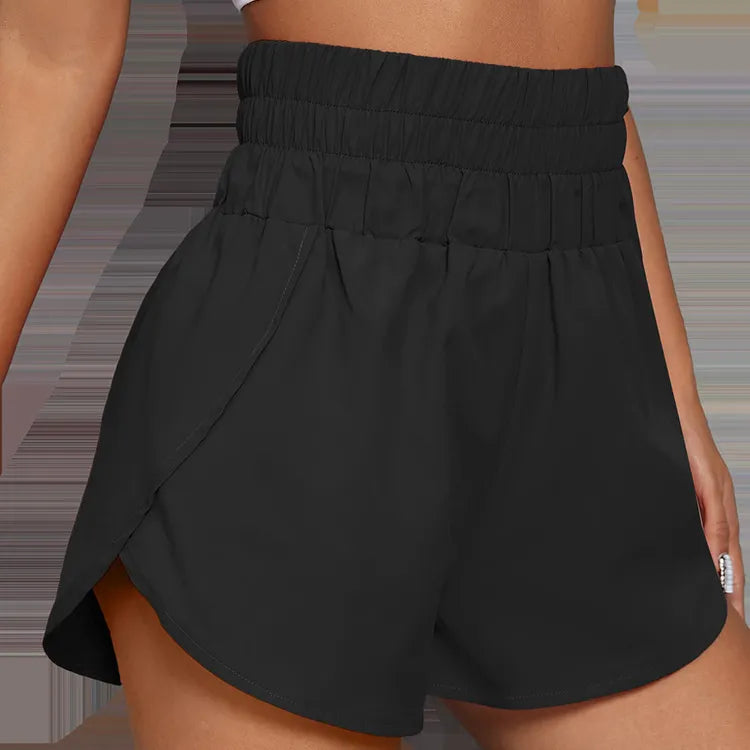 Women Running Shorts Ladies Shorts High Waist Elastic Push Up