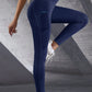 New High Waist Women's Leggings Stretch Yoga Pants Tights With Pockets Push Up Fitness Running Sportswear Solid Color Pants