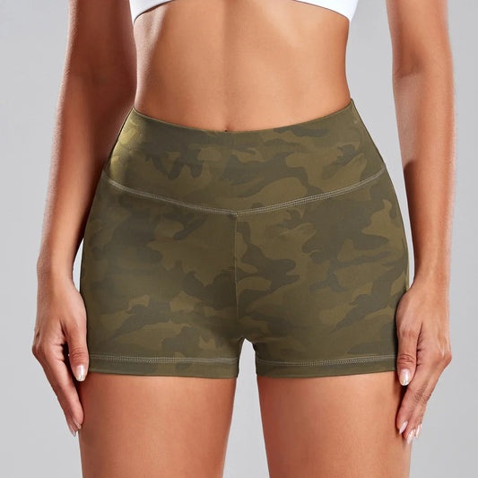 Camouflage Print Yoga Fitness Shorts