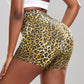 Fitness Leopard Print Yoga Shorts