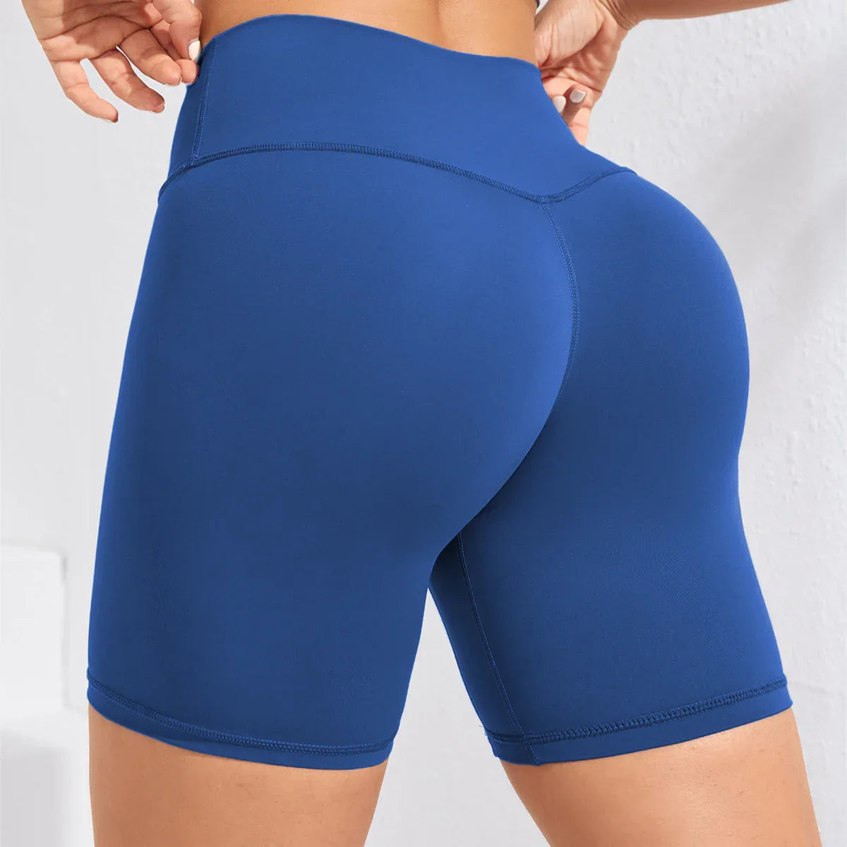 1 Piece High Waist Yoga Sports Shorts Outdoor Gym Running Workout Bottoms Breathable High Stretch Cycling Pants