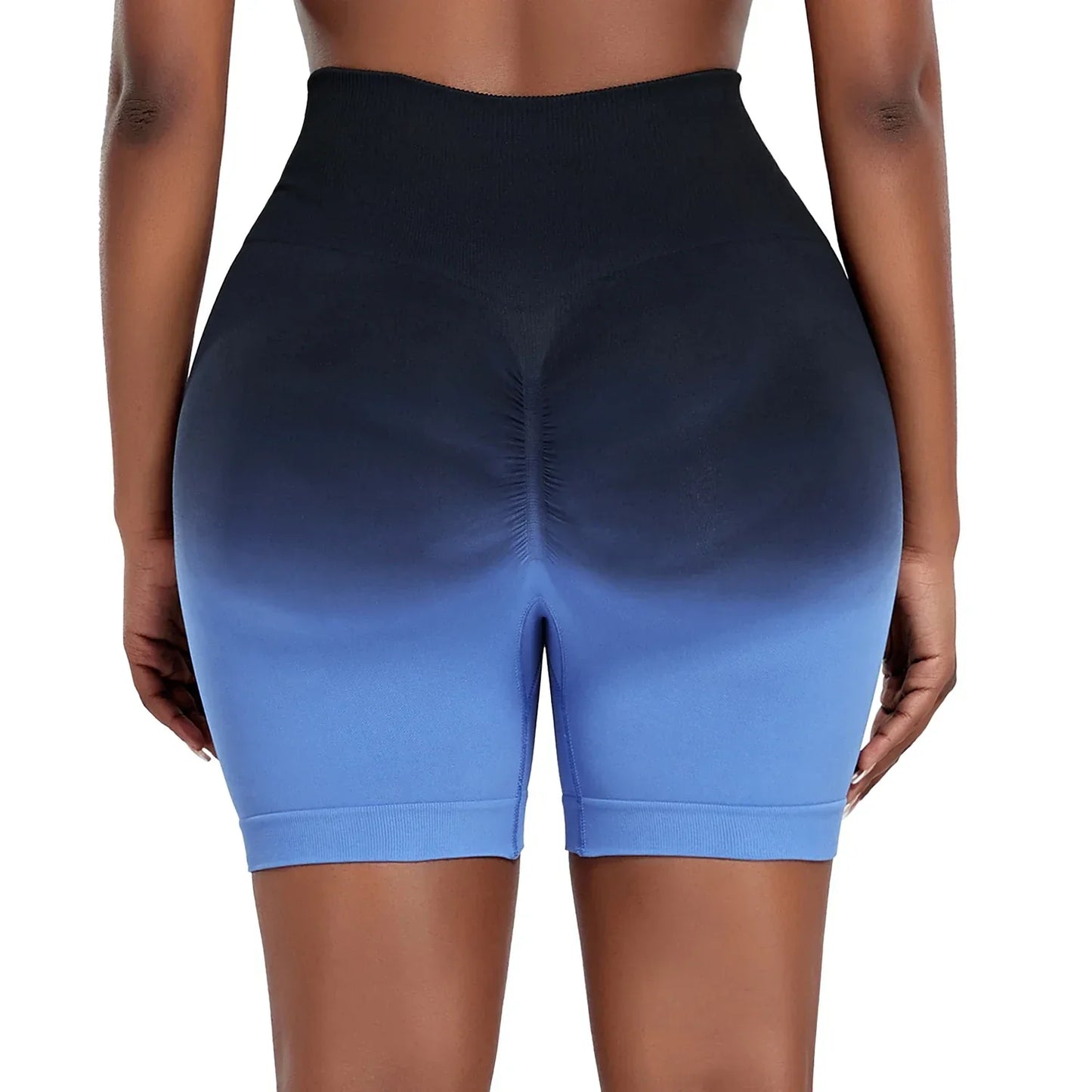 Seamless Gradient Yoga Shorts for Fitness