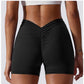 Women's Sexy Stretch Yoga Shorts With Hip Lifting And Abdominal Tightening Tight Fitness Wearing Running Pants Externally
