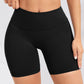 1 Piece High Waist Yoga Sports Shorts Outdoor Gym Running Workout Bottoms Breathable High Stretch Cycling Pants