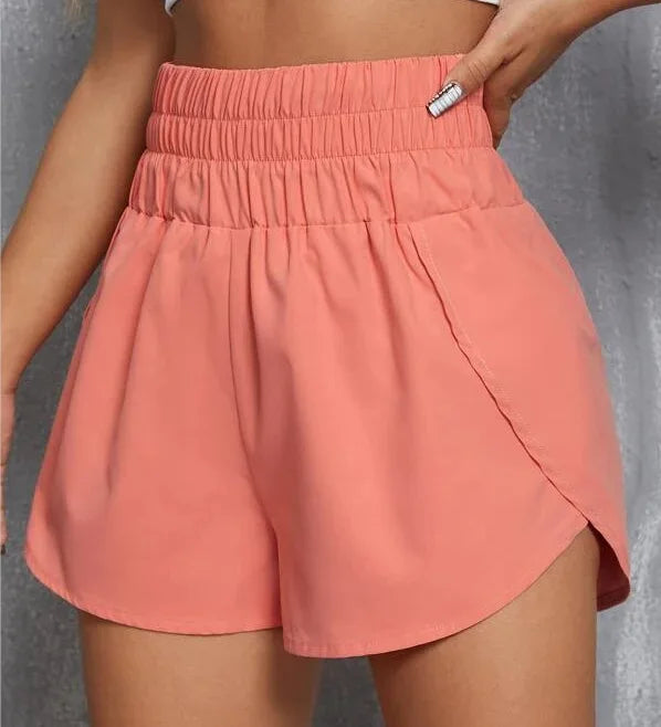 Women Running Shorts Ladies Shorts High Waist Elastic Push Up