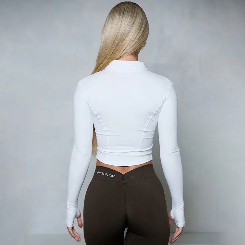Women BUM New Sculpting Jacket Running Elasticity Yoga Jacket Slim