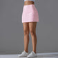 Yoga Skirt Badminton Tennis Skirt High Waist Breathable Sweat Skirt Quick Dry Elasticity Double Layer Yoga Skirt Inside Legging