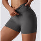 Women's Sexy Stretch Yoga Shorts With Hip Lifting And Abdominal Tightening Tight Fitness Wearing Running Pants Externally