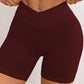 Women V Cross Waist Yoga Shorts 3.5 Workout Shorts Running Fitness Sports Shorts