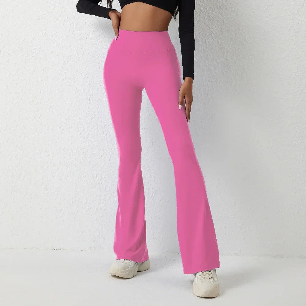 Butt Lifting Flare Scrunch Butt Leggings for Women Tummy Control Wide Leg Flared Yoga Pants