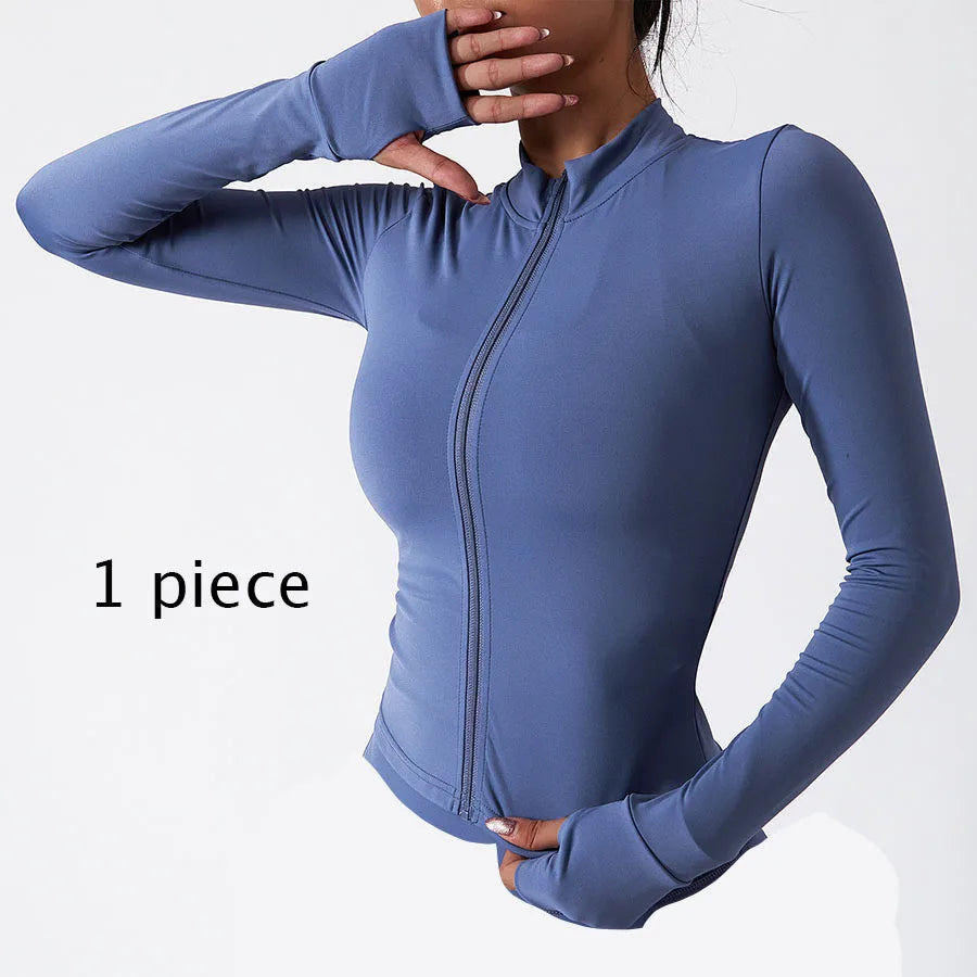 Yoga Set Women Gym Quick-drying Long-sleeved Coat Training Workout