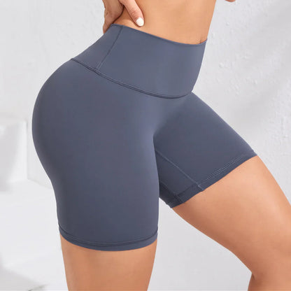 1 Piece High Waist Yoga Sports Shorts Outdoor Gym Running Workout Bottoms Breathable High Stretch Cycling Pants