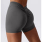 Women's Sexy Stretch Yoga Shorts With Hip Lifting And Abdominal Tightening Tight Fitness Wearing Running Pants Externally