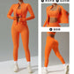 Women Zip Yoga Jacket Outdoor Running Sports Jacket Gym Push Up Fitness Long Sleeved Jacket Quick Drying Thumb Button Yoga Top