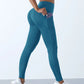 New High Waist Women's Leggings Stretch Yoga Pants Tights With Pockets Push Up Fitness Running Sportswear Solid Color Pants