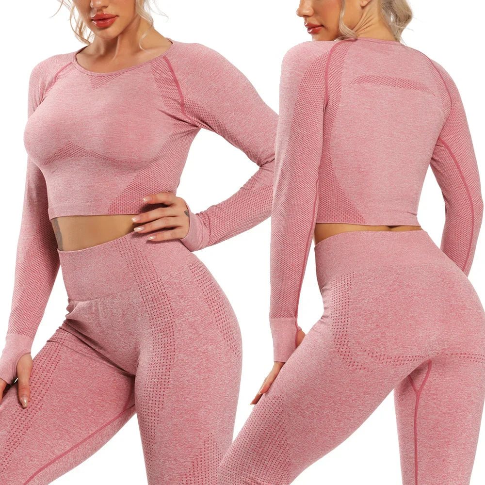 Seamless Yoga Sports Workout Sportswear Suit