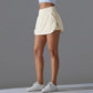 Outdoor Sports Yoga Skirt Badminton Tennis Skirt High Waist Breathable Sweat Skirt Active Athletic Yoga Fitness Skirt Short