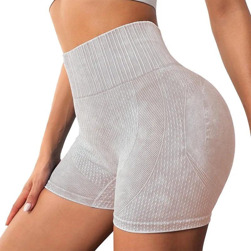 Seamless Knitted Buttock Sports New Shorts Running Yoga Fitness Pants Tight Quick Dry Training Yoga Shorts Women