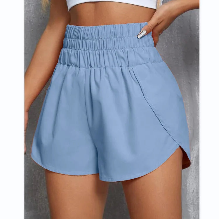 Women Running Shorts Ladies Shorts High Waist Elastic Push Up