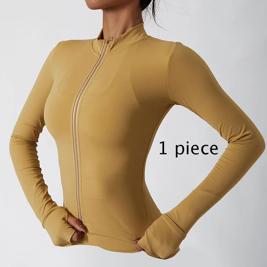 Yoga Set Women Gym Quick-drying Long-sleeved Coat Training Workout