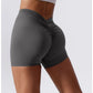 Women's Sexy Stretch Yoga Shorts With Hip Lifting And Abdominal Tightening Tight Fitness Wearing Running Pants Externally