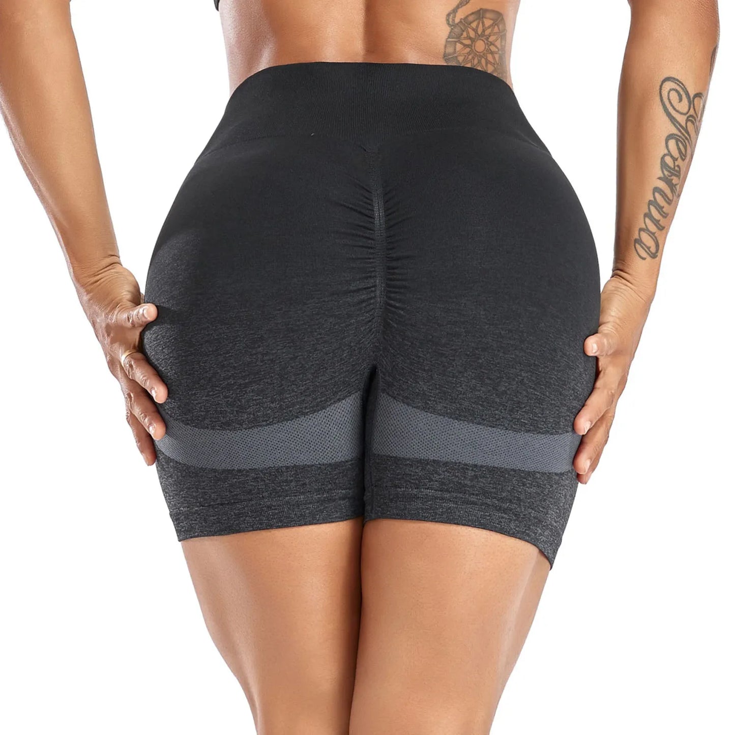 Breathable Gradient Scrunch Contouring Shorts