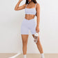 Women V Cross Waist Yoga Shorts 3.5 Workout Shorts Running Fitness Sports Shorts