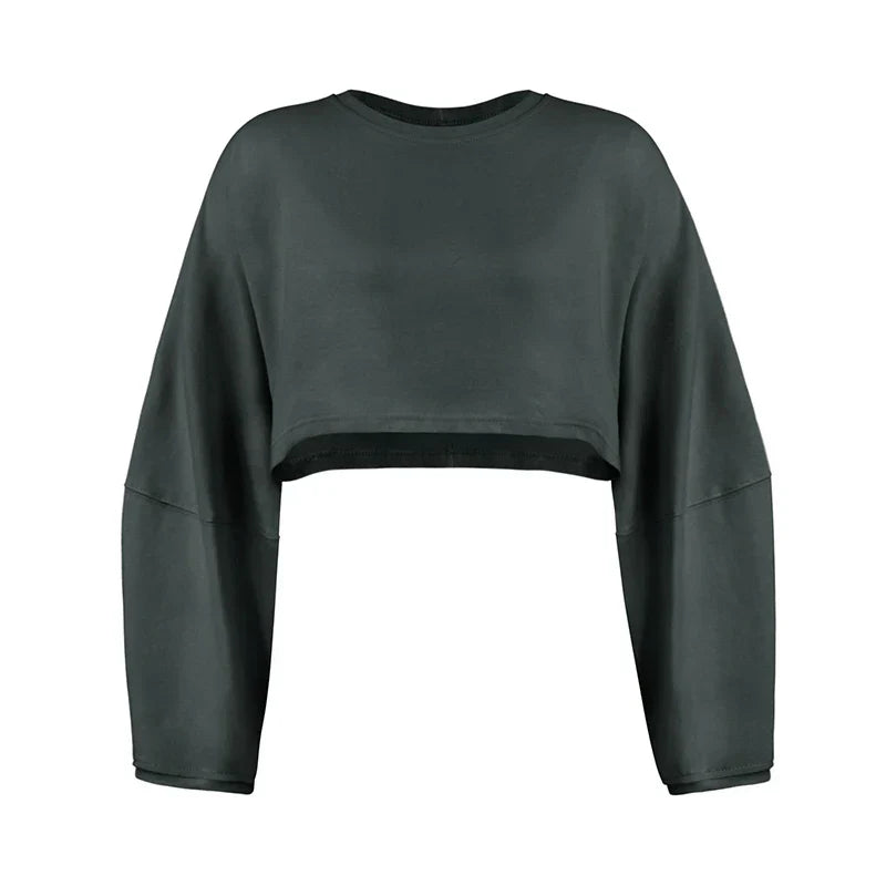 Women Sports Crop Top T-Shirts Gym Clothing Yoga Loose Tops Long Sleeve Sportswear Workout Clothing Fitness Smock Spring Autumn