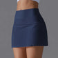 Yoga Skirt Badminton Tennis Skirt High Waist Breathable Sweat Skirt Quick Dry Elasticity Double Layer Yoga Skirt Inside Legging