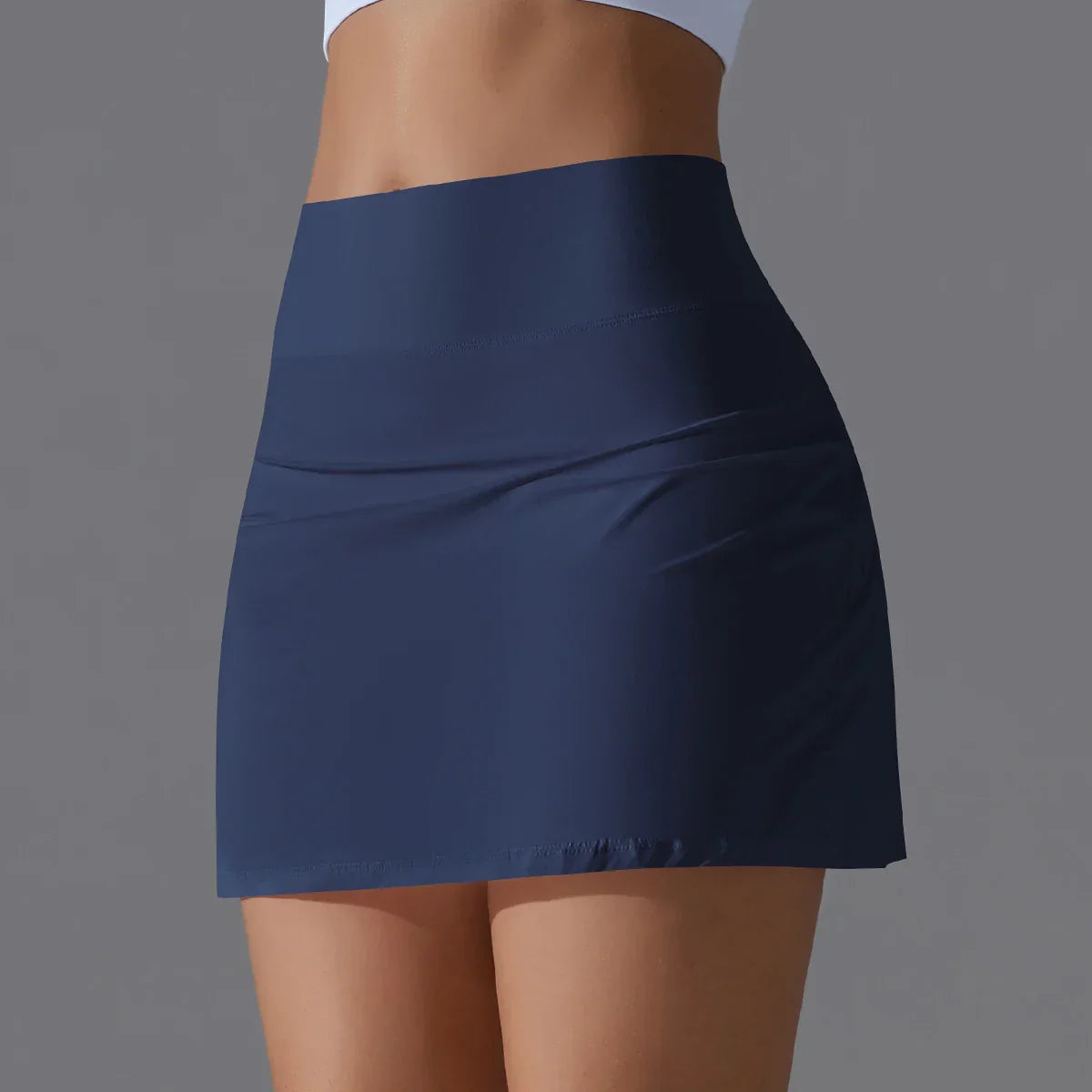 Yoga Skirt Badminton Tennis Skirt High Waist Breathable Sweat Skirt Quick Dry Elasticity Double Layer Yoga Skirt Inside Legging