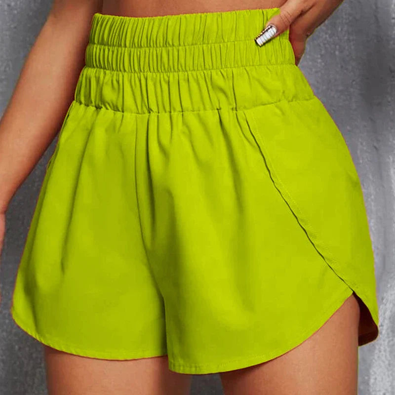 Women Running Shorts Ladies Shorts High Waist Elastic Push Up