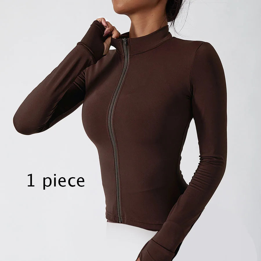Yoga Set Women Gym Quick-drying Long-sleeved Coat Training Workout