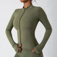 Women Zip Fitness Yoga Shirt Winter Warm Gym Top Woman Yoga Long Sleeve Sports Jacket Activewear Running Coats Workout Clothes