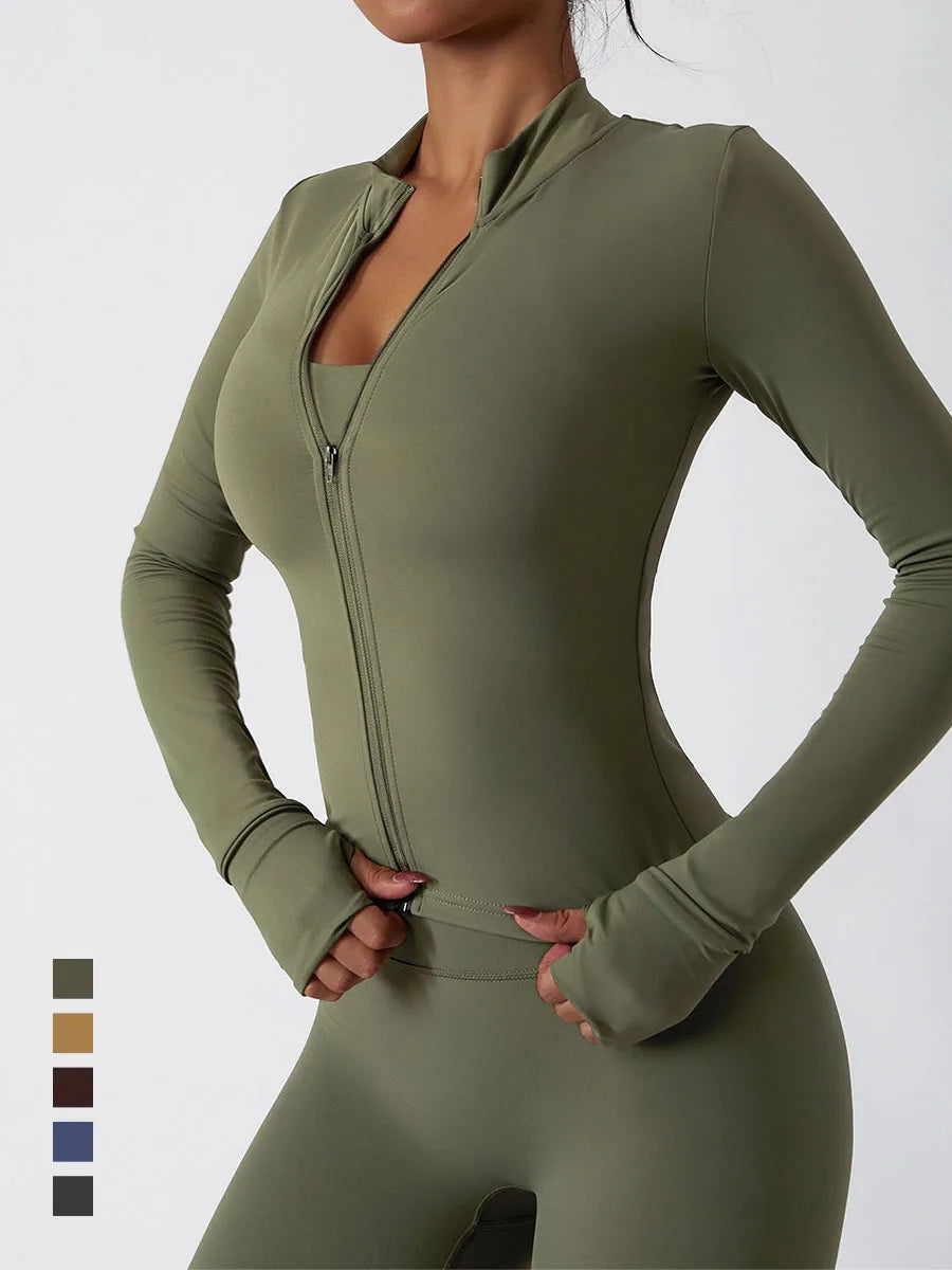 Yoga Set Women Gym Quick-drying Long-sleeved Coat Training Workout