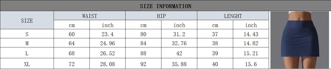 Yoga Skirt Badminton Tennis Skirt High Waist Breathable Sweat Skirt Quick Dry Elasticity Double Layer Yoga Skirt Inside Legging
