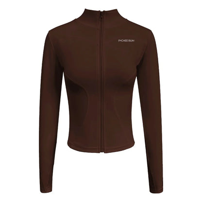 Women BUM New Sculpting Jacket Running Elasticity Yoga Jacket Slim