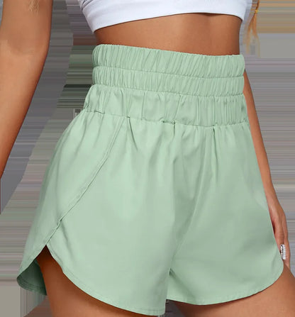 Women Running Shorts Ladies Shorts High Waist Elastic Push Up