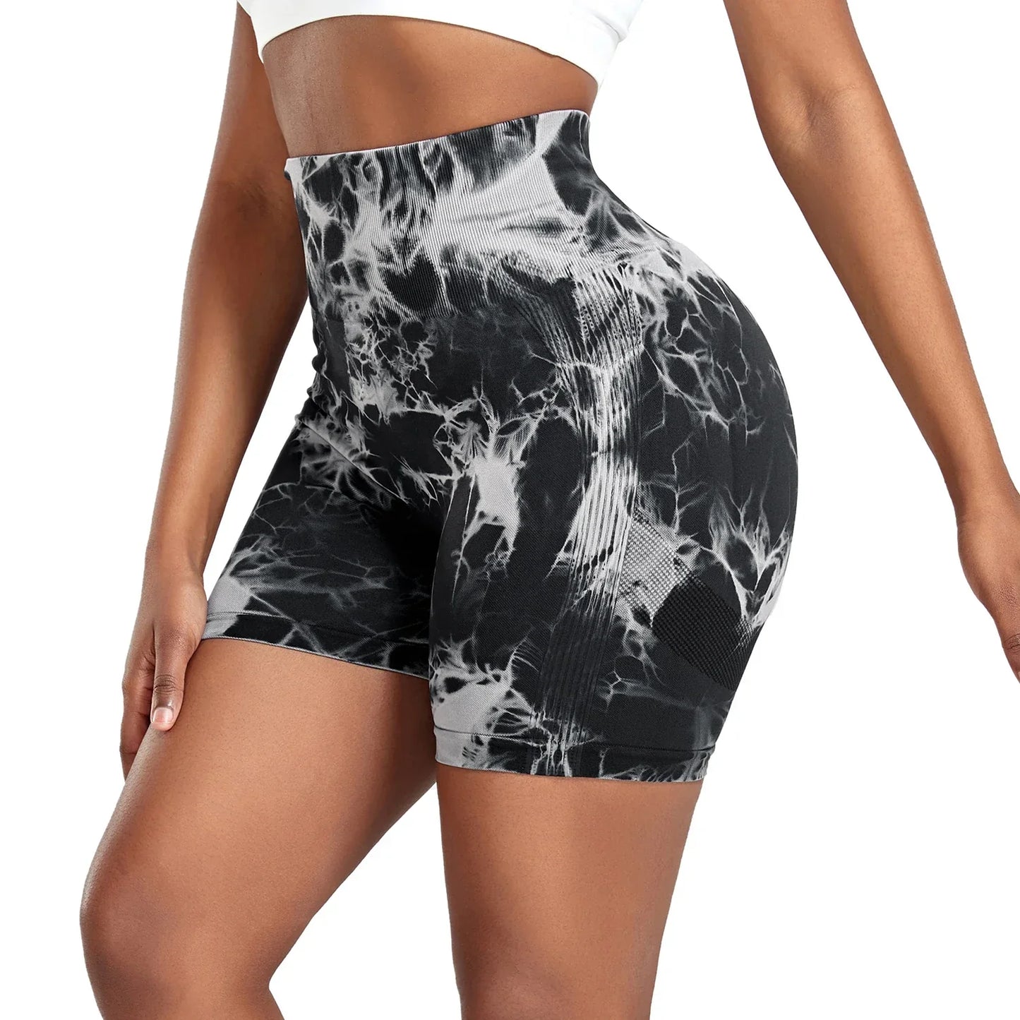 Tie-dyed Seamless Yoga Shorts
