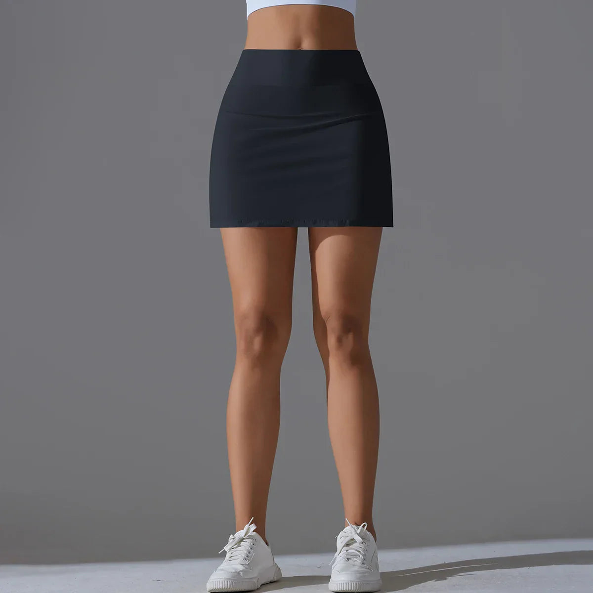 Yoga Skirt Badminton Tennis Skirt High Waist Breathable Sweat Skirt Quick Dry Elasticity Double Layer Yoga Skirt Inside Legging
